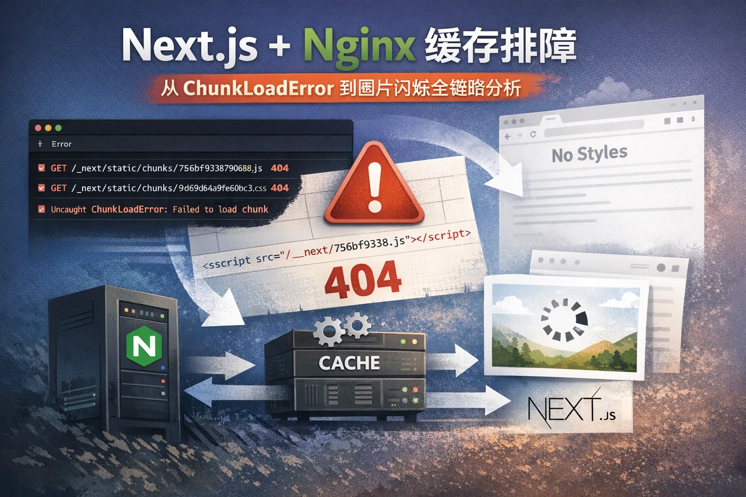 Next.js + Nginx 缓存排障:从 ChunkLoadError 到图片闪烁全链路分析